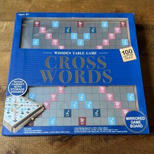Mirrored Cross Words Wooden Table Board Game - NEW